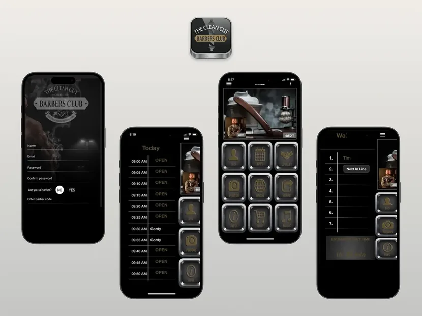 Clean Cut Barbers Club — Triaxo project