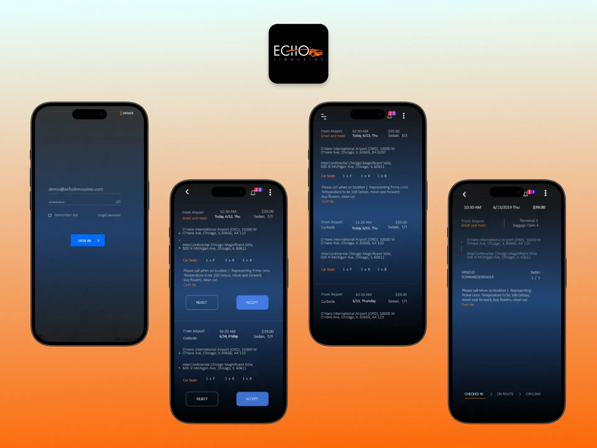 Echo Limousine Taxi — Triaxo project