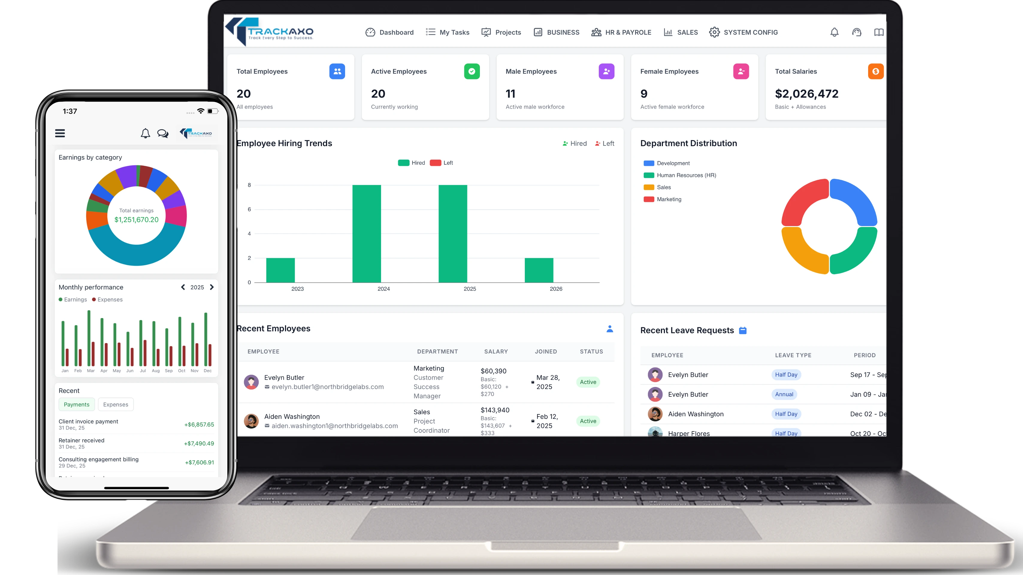 TrackAxo — HR & Payroll