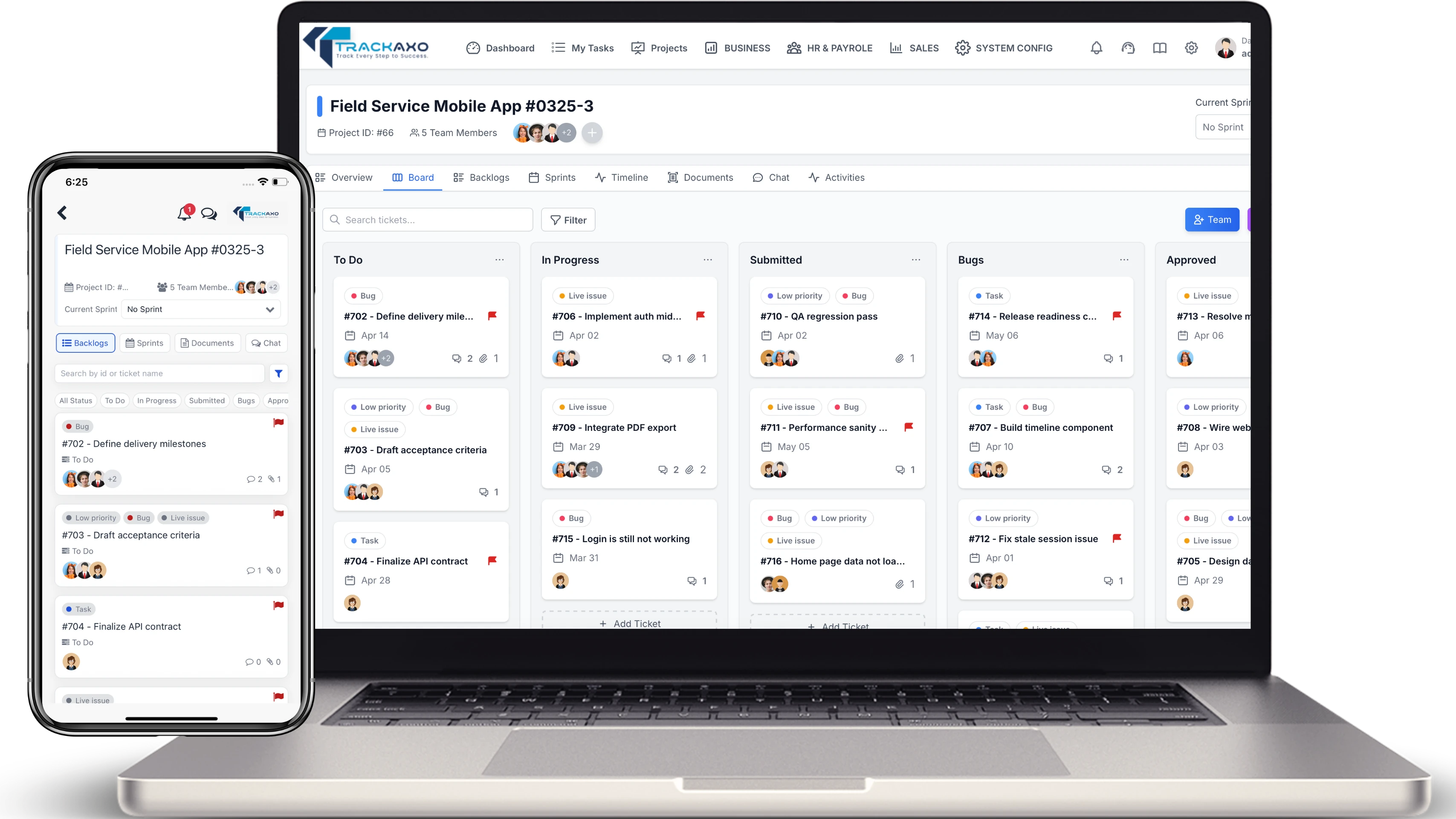 TrackAxo — Scrum Board