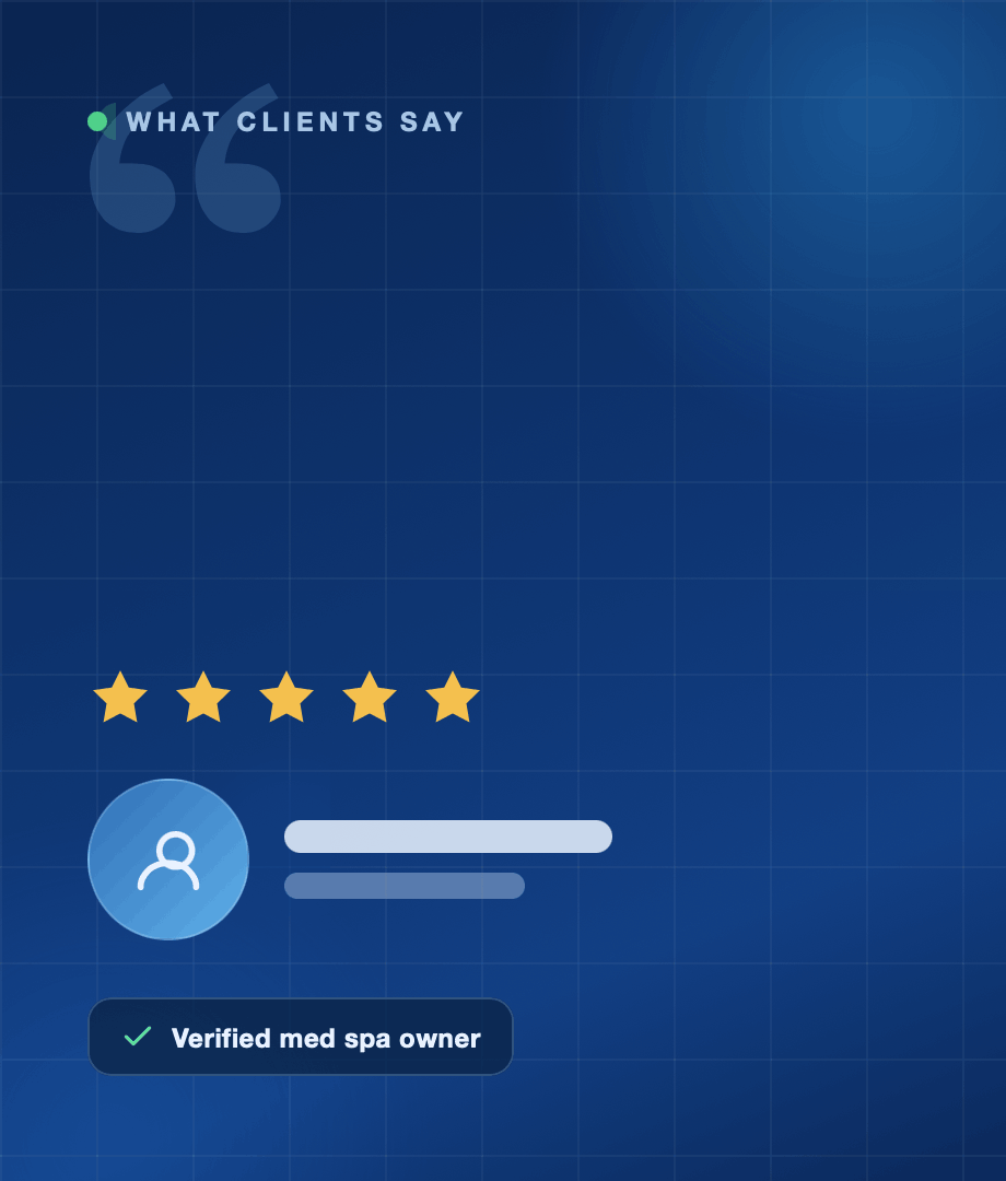 Voixdesk client testimonials — verified med spa owners with five-star reviews